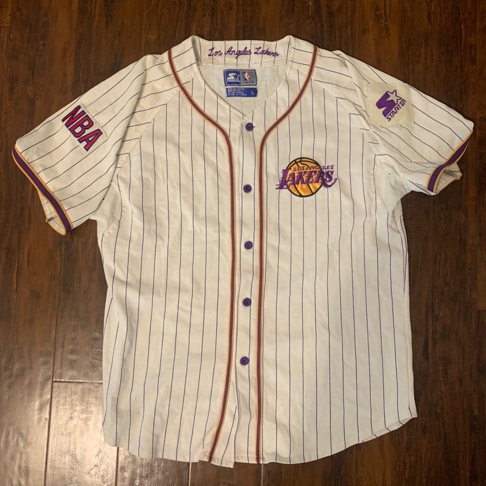 Los Angeles Lakers STARTER Baseball Jersey